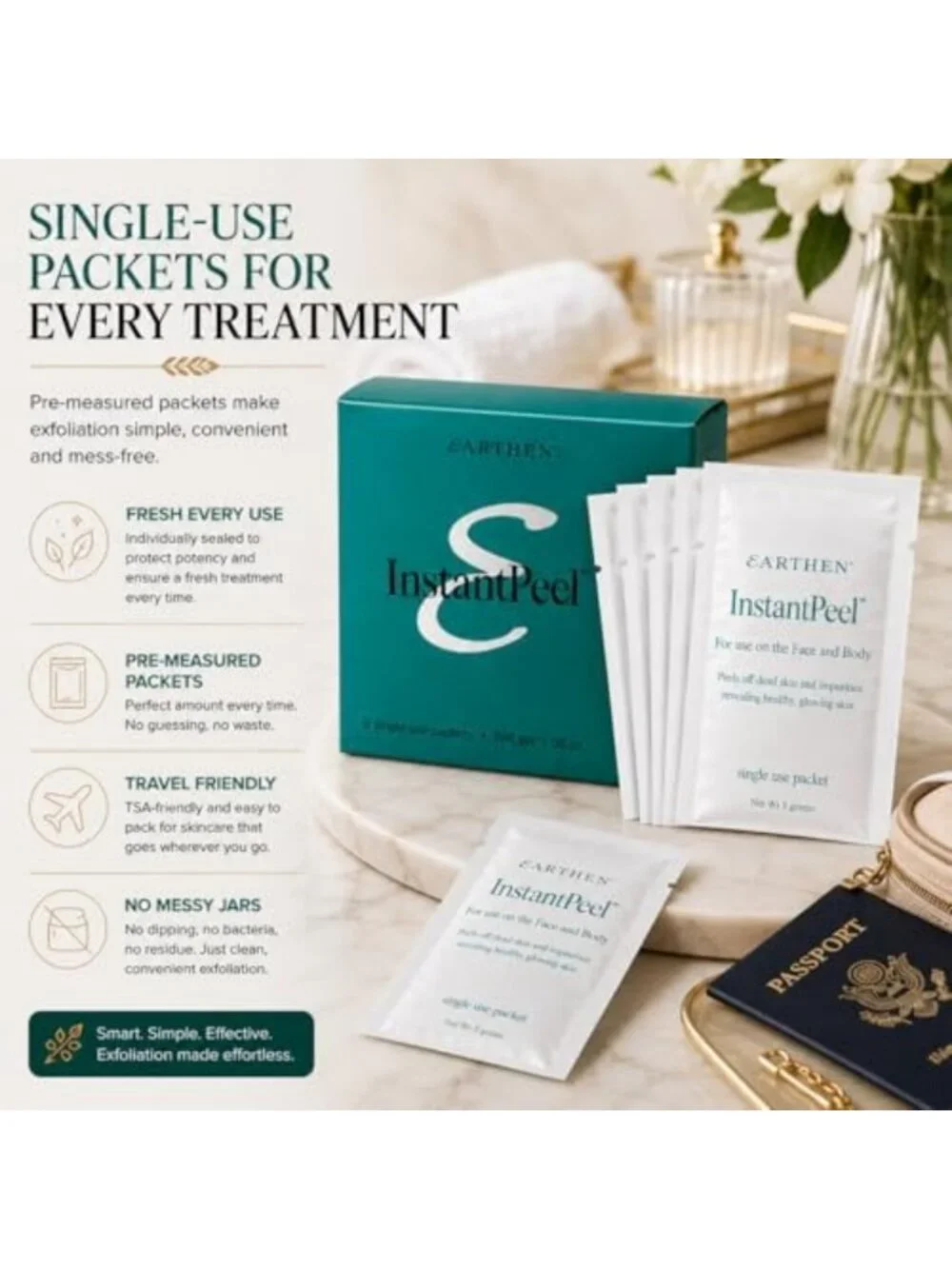 Gentle Exfoliating Face & Body Packets – Instant Peel for Smooth, Glowing Skin